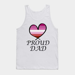 Proud Dad LGBT Gay Pride Month Lesbian Flag Tank Top